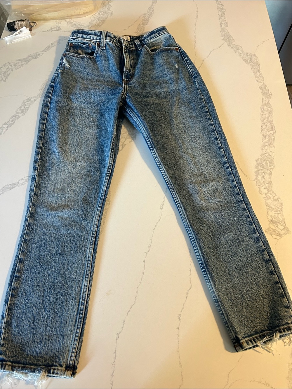 Abercrombie & Fitch Straight-Leg Light Blue Jeans